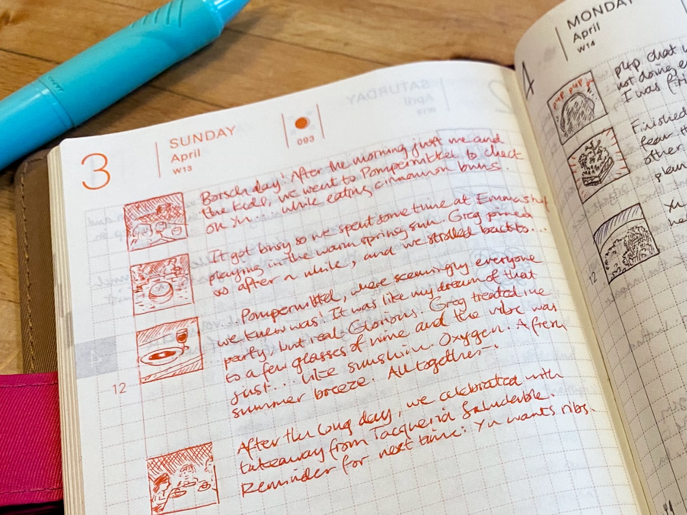 A photograph of my journal.